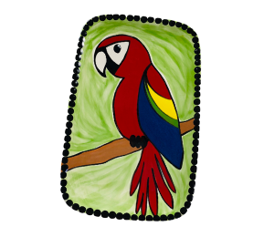 Webster Scarlet Macaw Plate