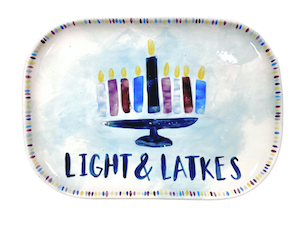 Webster Hanukkah Light & Latkes Platter