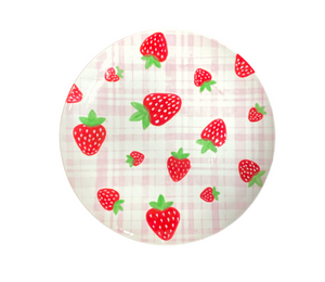 Webster Strawberry Plaid Plate