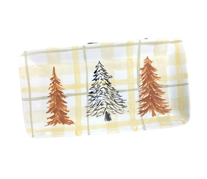 Webster Pines And Plaid Platter