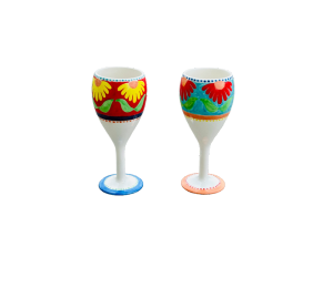 Webster Floral Wine Glass Set