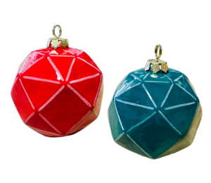 Webster Jewel Toned Faceted Ornament