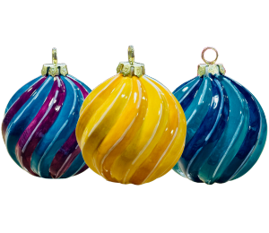 Webster Jewel Toned Spiral Ornament